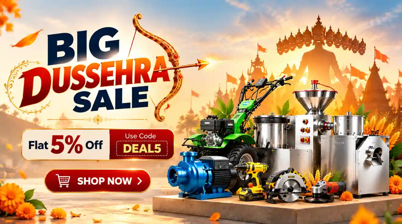 Big Dussehra Sale – Clearance Sale: clearance prices on pumps, agricultural tools and food machinery