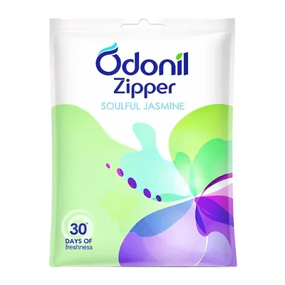 Odonil Air Freshener Zipper, 10g jaismine (Pack of 6)