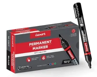Luxor Permanent Marker Black (Pack of 10)