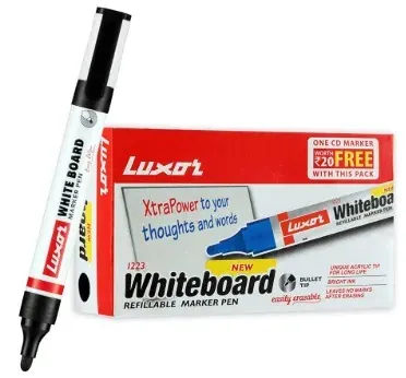 Luxor Whiteboard Marker Black (Pack of 10)