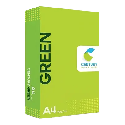 Century Green 70 GSM A4 Size Multipurpose Copier Paper 500 Sheets, White (Pack of 10 Ream)