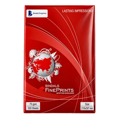 Bindal Fine Prints 75 GSM A4 Size Multipurpose Copier Paper 500 Sheets, White
