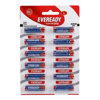 Eveready Blue AAA Zinc Carbon Batteries (Pack of 60)