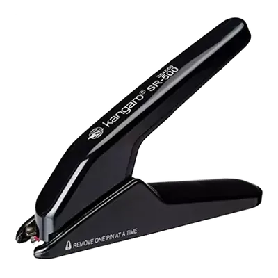 Kangaro Heavy Duty Desk Essentials SR-500 Regular & Heavy Duty Metal Stapler Pin Removers (Set of 1, Black)