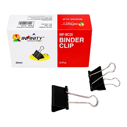 Infinity Binder Clip 25 mm (Pack of 12 clip)