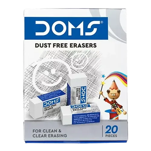 DOMS Eraser (Pack of 20) Blue