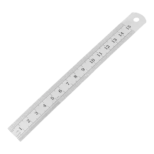 Stainless Steel Ruler 15 cm (Pack of 3)