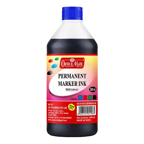 Office Mate Permanent marker ink 500 ml, Blue colour