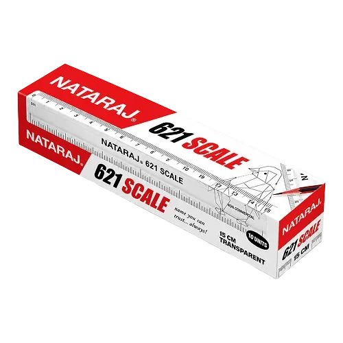 Natraj 621 Plastic Scale, 15 cm (Pack of 10)