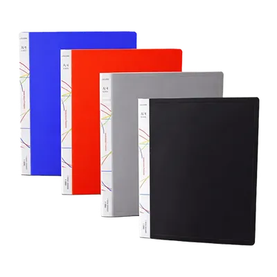 Plastic Ring Binder File Assorted Color (Pack of 5)