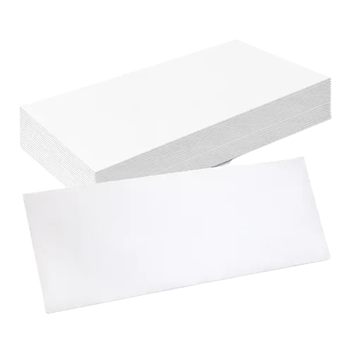 White Envelope without Lamination, 4.5 x 10 Inch (Pack of 50)