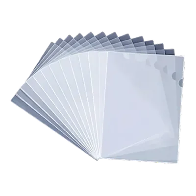 Clear Plastic L Folder File A4 Size 100 Micron (Pack of 20)