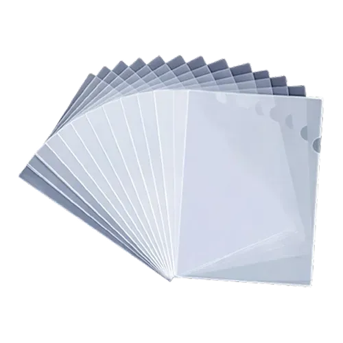 Clear Plastic L Folder File A4 Size 100 Micron (Pack of 20)