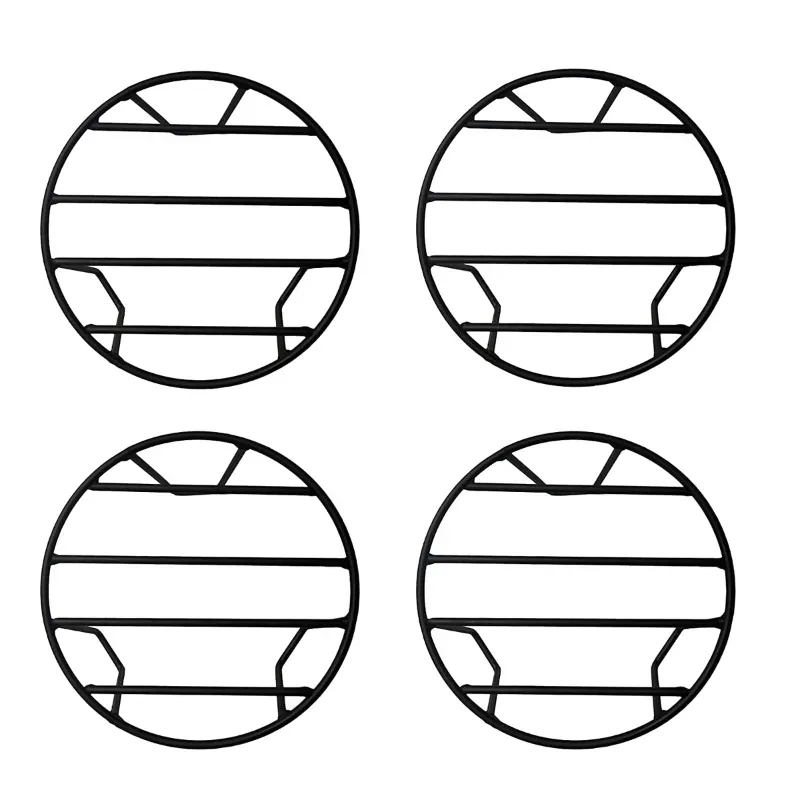 Stylish and Round Garden Metal Stands for Planter Pots, Used for Indoor Outdoor Use (Pack of 4)