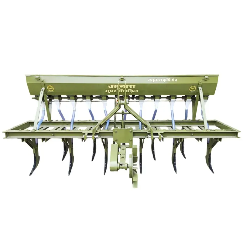 Vasundhara Tractor Operated 13 Tyne 108 Inch Seed Drill with 13 Pipes, VKY-SD-13T