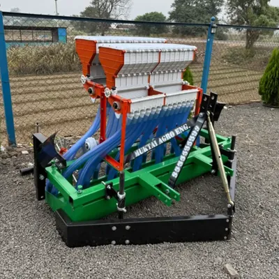 13 Tyne Seed Drill Cum Fertilizer Attachment for 35-50 HP Tractors, 13D