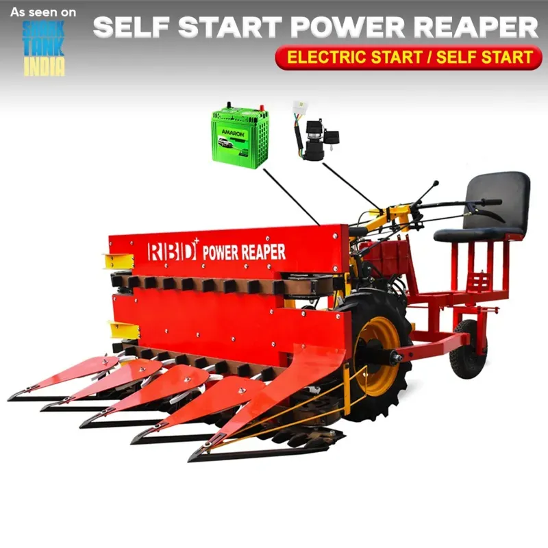 RBD 6 HP Self Start Power Reaper with Seat Attachment for Paddy & Grain Harvesting