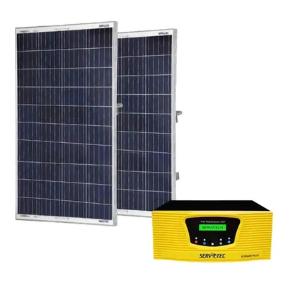 Servotech 1 kW Solar PWM Inverter with 110 W Poly Panel