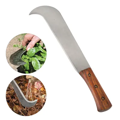 Heavy Duty Manual Hand Sickle High Grade Steel 12 Inch Blade Traditional Handmade Kitchen Knives Bill Hook