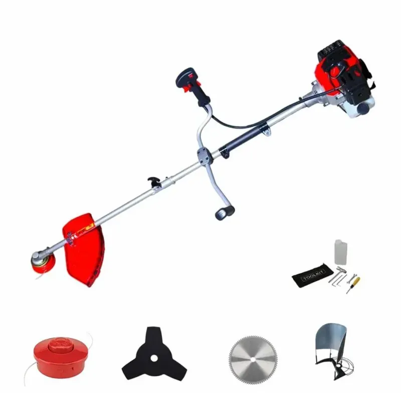 YURI 52 CC 2 Stroke Sidepack Petrol Brush Cutter, Heavy Duty Grass Cutting Machine & Trimmer, YR BC1132