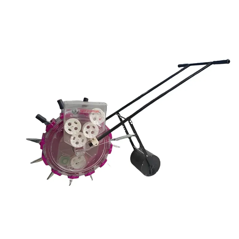 SPRAYMAN DS-12T 12 teeth Single Barrel Manual Seed Drill Machine Handheld Seed Sower and Dispenser, Manual Roller Seeder