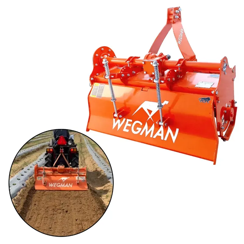 WEGMAN 4 ft Single-Speed Rotavator with 24 Blades Suitable for 24 HP to 35 HP Tractors