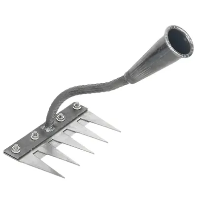Heavy-Duty 6 Tooth Spike Harrow, Durable Agricultural Tool for Soil Tilling, Leveling & Weeding