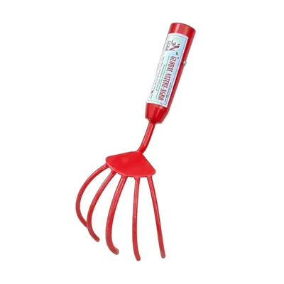 Global Nature Agro 5 Tine Hand Cultivator (6.5 Inch) Without Handle, For Weeding, Loosening Soil & Aeration, GNTPH-403