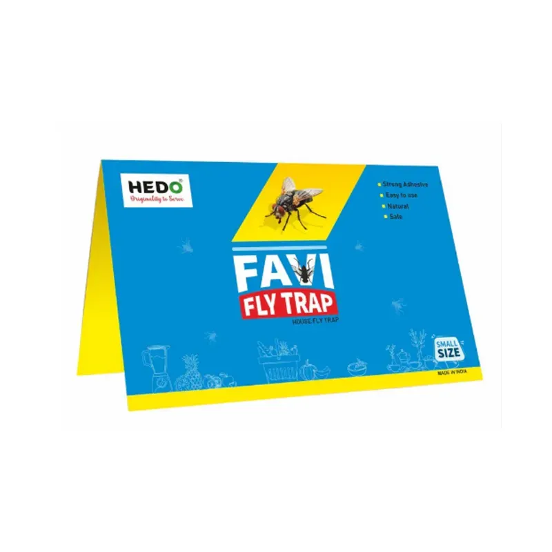 Hedo (Pack of 10) Housefly Small Size Trap, Super Sticky Non-Drying Glue for Indoor and Outdoor Flying Insect Control