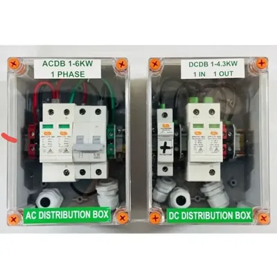 Heavy Duty Solar ACDB Box Single Phase (1Ph 32A Combo) Can Be upto 6 kW