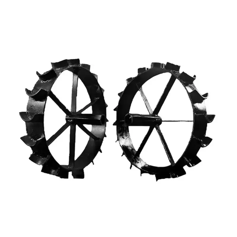 Power Weeder 2 Pcs of 14 Inch Iron Wheel for 5 to 12 HP Diesel Power Tiller