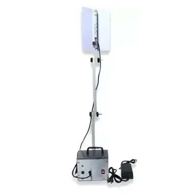 Solar Universe India 12 W LED Tube Hawker & Fruit Cart Adjustable Light with Solar Panel, Inbuilt Battery & Charger