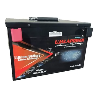 UJALA 25.6 V 100 Ah Lithium Ion Solar Inverter Battery Designed For Residential Use