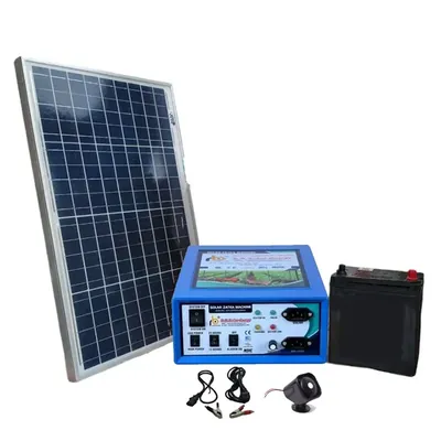 RB Solar 12 KV Solar Zatka Machine Combo Full Set With Solar Panel, Siren & Battery Connecting Wire, For 50 Acre Area