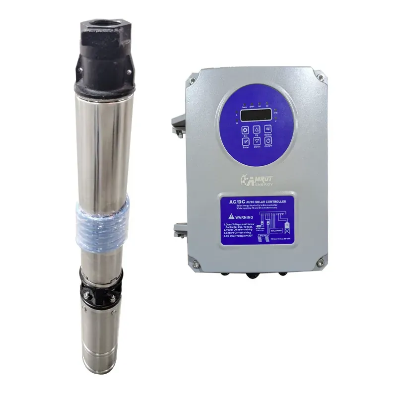 Amrut Energy 1 HP V3 60 m 72 V Oil Filled Solar Water Submersible Pump With Controller