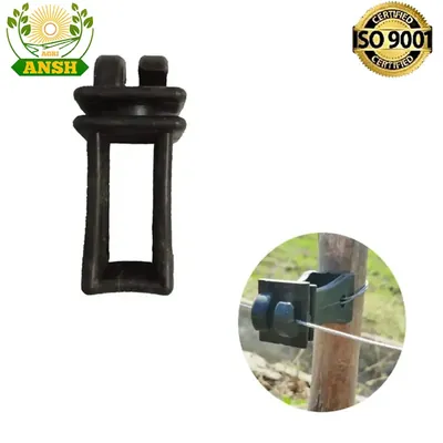 AGRIANSH Plastic Black Colour Insulator for Solar Fencing (Pack of 200)