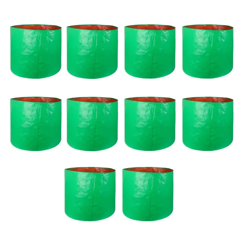 Shiv Biotech 250 GSM, 10 pieces 24 Inch x 24 Inch HDPE, Round Shape, Reusable Grow Bag, Suitable for Nursery and Garden