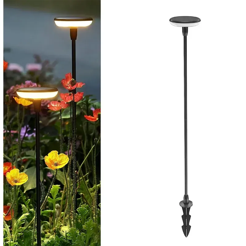 Giga Watts GW-241 8 LED Solar Garden Light 2 V Panel BIS Approved 800mAh Ni-MH Battery for Yard, Lawn, Walkway (Warm White)