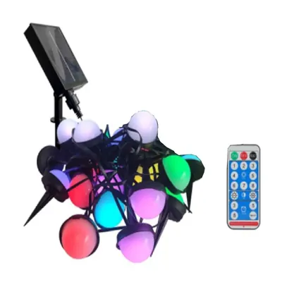 Giga Watts GW-500RGB 12 m Solar String Light with 1.4 W Panel 1800mAh Rechargeable Battery & Remote for Outdoor (Pack of 1)