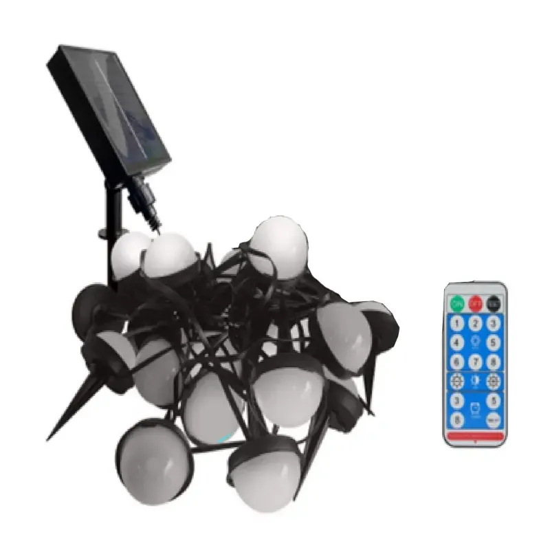 Giga Watts GW-500-WW Solar Ground String Lights with Panel 1200 mAh Ni-MH Battery Sidewalk, Driveway & Pathway (Pack of 1)