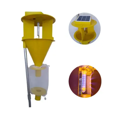 Chipku Solar Insect Light Trap with 5 W Solar Panel, 3 W Light, 3600 mAh Battery and 5 ft Pole with Warranty of 1 Year