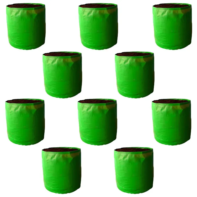 Siddhi Agritech 350 GSM 24 x 24 Inch HDPE Grow Bag for Garden, Nursery (Pack of 10 pieces)