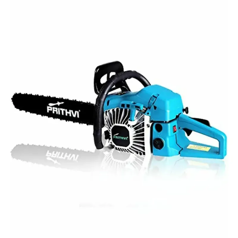 PRITHVI P-822, 62 CC 2-Stroke Petrol Chainsaw With 24 Inch Guide Bar, Professional Wood Cutting Machine