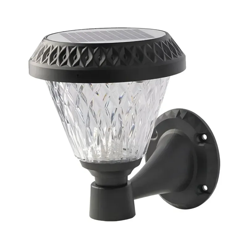 3 W Solar Wall Light, 1.3 W Round Shaped Solar Panel With Sensor And Remote Control