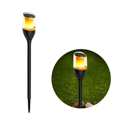 Giga Watts GW-230 Solar Flame Lamp with BIS Approve Solar Powered 800mAh Pathway Lights for Garden & Outdoor Decoration