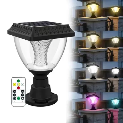 3 W Round Shape Solar Gate Light, 1.3 W Square Shape Solar Panel With Sensor And Remote Control