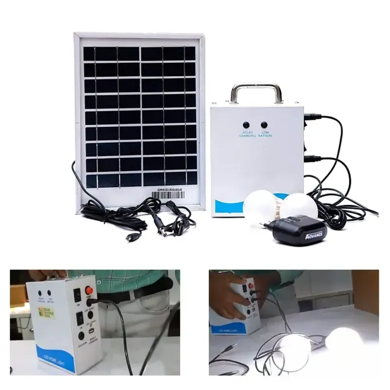 Solar Universe India Home Lighting System with 2 LED Bulbs, Battery & 5 W Solar Panel/ Mini Home Lighting System