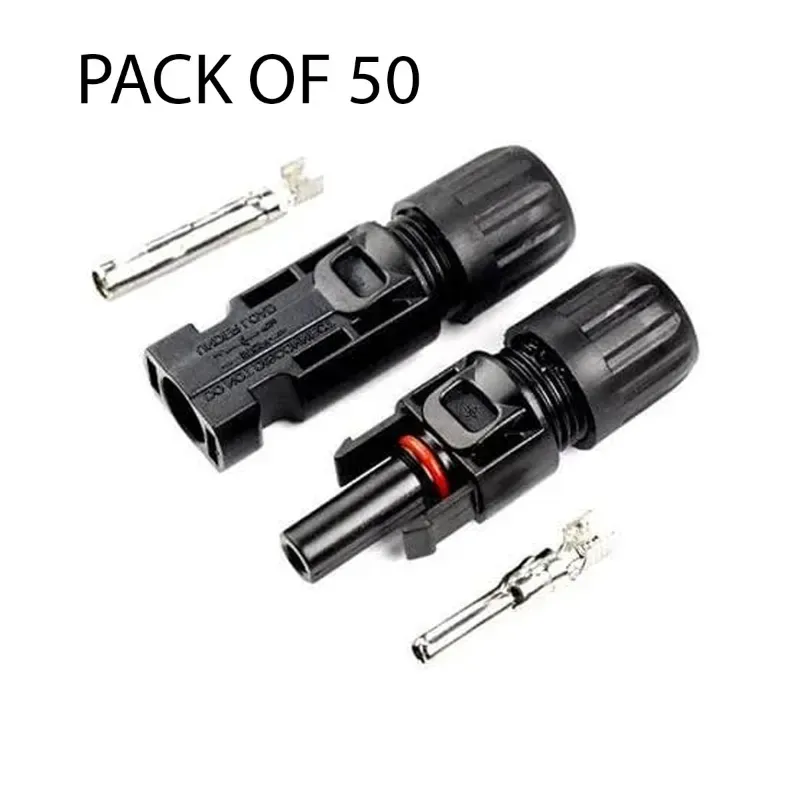 Solar MC-4 Wire Connector for Solar Panels (Set of 50 Pairs)