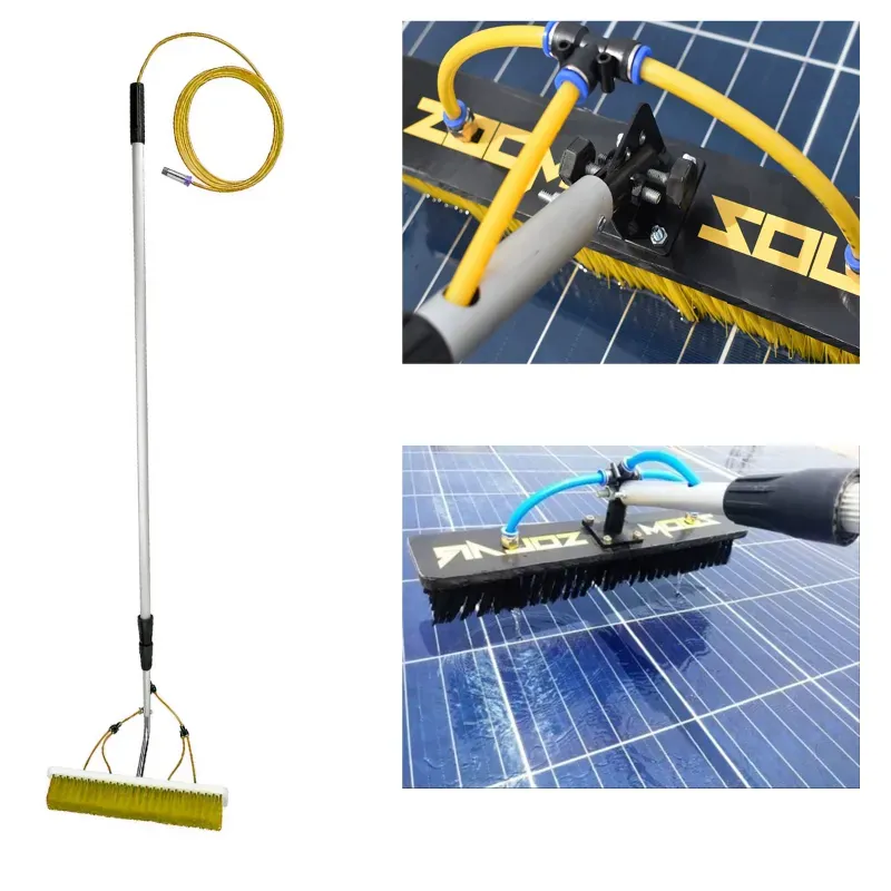 Zoom Solar 4 m Solar Panel Cleaning Brush With 8 mm PU Pipe(5 m) & 4 m Telescopic Pipe
