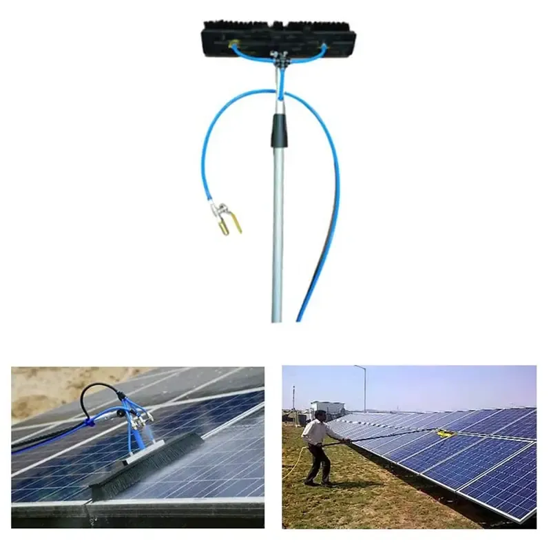 Zoom Solar Solar Panel Cleaning Brush With 6 m Water-fed Pipe and Aluminium Telescopic Pole